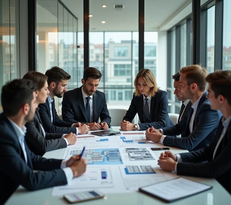 Investor reviewing a portfolio of multiple rental properties on paper